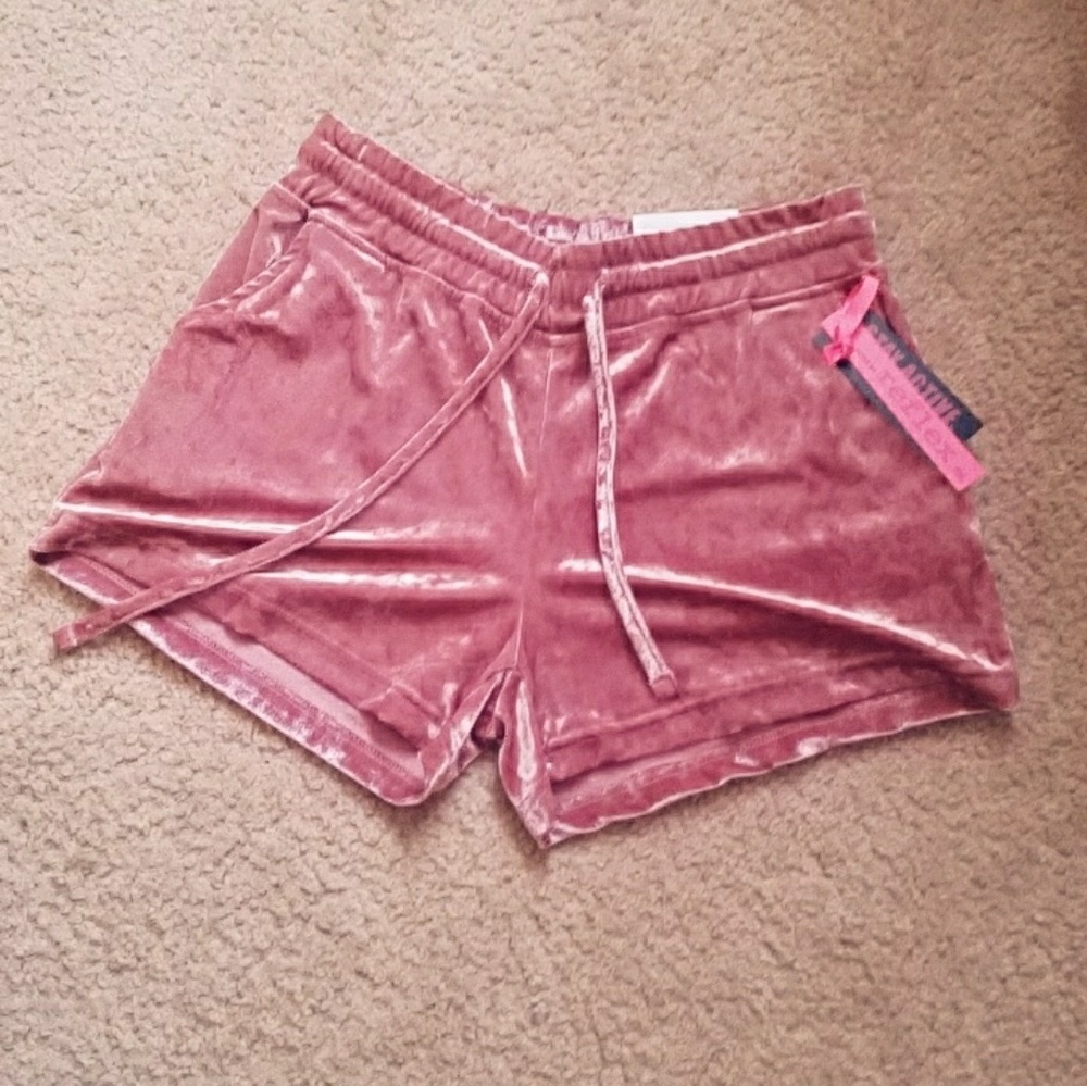 Mauve Velvet Shorts